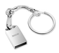 Clé USB 32Go, Métal Drive USB 2.0 32Go Thumb Flash Drive Imperméable Mini Pen Drive Portable Memory Stick pour Ordinateur Portable/PC/Smart TV/Stockage de données Externe (Argent)