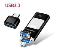 Clé USB 4 en 1 - Multiport pour téléphones,tablettes et ordinateurs - Stockage portable 64 g(Noir),Lightning,Type-C,USB,Micro USB