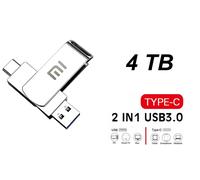 Clé USB 4TB 2 en 1 Type C Pen Drive 4 TB Portable Clef USB3.0 USB C