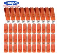Clé USB 50/100 de 1 Go,2 Go,4 Go,8 Go,16 Go,32 Go,64 Go,lot de 10/2.0 pièces - Type 100pcs Orange-256M