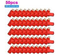Clé USB 50/100 de 1 Go,2 Go,4 Go,8 Go,16 Go,32 Go,64 Go,lot de 10/2.0 pièces - Type red 50pcs-512MB
