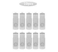 Clé USB 50/100 de 1 Go,2 Go,4 Go,8 Go,16 Go,32 Go,64 Go,lot de 10/2.0 pièces - Type silver 10pcs-128MB