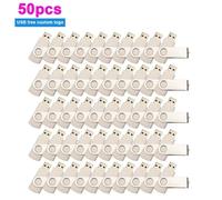 Clé USB 50/100 de 1 Go,2 Go,4 Go,8 Go,16 Go,32 Go,64 Go,lot de 10/2.0 pièces - Type silver 50pcs-2GB