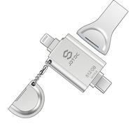 Clé USB 512 Go certifiée MFi iPhone Stockage Mémoire iPhone Clé USB 3 en 1 iPhone Photo Stick Lightning Extension de Stockage iPad Clé USB C Android Photo Stick iPhone Pendrive iPad Memory Stick