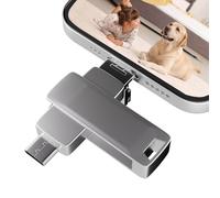 Clé USB 512 Go pour iPhone, clé USB pour téléchargement de photos, 4 en 1 USB C Pen Drive USB Stick 3.0, Memory Stick Compatible avec iPhone, Pad/Android/PC, Sauvegarde en un seul clic
