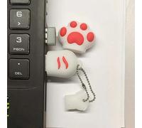 Clé USB 64 Go Forme de patte de chat Biyetimi, mémoire en forme de dessin animé noir, avec porte-clés offert. Clé USB créative 128 Go 32 Go, cadeau idéal pour les enfants 8G,32G,64G,128GPolychlorures 