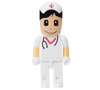 Clé USB 64 Go Modèle de Infirmière Mignon Mémoire Stick USB 2.0 Flash Drive pour Stockage de Données Externe, Blanc