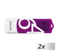 Clé USB 64 Go Philips USB 2.0 Vivid Edition Lot de 2 Violet