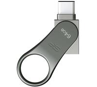 Clé USB 64GB Silicon Power C80 Silver Type-C Ready - USB3.0