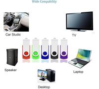 Clé Usb 64Go Lot De 5,Mémoire Stick Usb 2.0 Clef Mémoire 64Go Clés Usb Pivotantes Flash Drive Pendrive Jump Drive