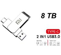 Clé USB 8TB 2 en 1 Type C Pen Drive 8 TB Portable Clef USB3.0 USB C