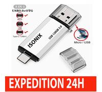 Clé USB - ARGENT - 128 Go - Type C - OTG - USB 3.0