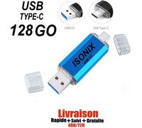Clé USB - BLEUE - 128 Go - Type C - OTG - USB 3.0
