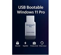 Clé USB Bootable Windows 11 Pro/Famille (Dernière version 2026) - 8 Go - Licence Officielle Incluse