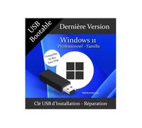 Clé USB Bootable Windows 11 Pro / Famille - Licence Officielle Incluse (MAJ 2026)