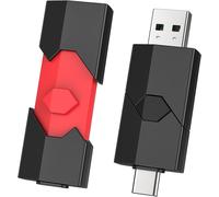 Clé USB C 128 Go Lot de 2, Clé USB C 128 Go 2.0 Clef USB C Dual USB rétractable Double Connectique pour Smartphone/TV/PC Tablette/Ordinateur