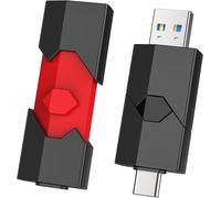 Clé Usb C 128Go 3.0,Lot De 2 Clé Usb C 128 Go 3.0 Clef Usb C Dual Usb Rétractable Double Connectique Pour Smartphone/Tv/Pc Tablette/Ordinateur