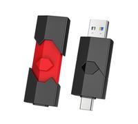 Clé USB C 128Go 3.0, Lot de 2 Vansuny Clé USB C 128 Go 3.0 Clef USB C Dual USB rétractable Double Connectique pour Smartphone/TV/PC Tablette/Ordinateur