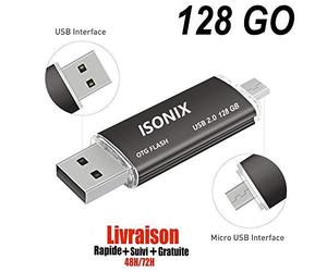 Clé USB C 128Go Dual, RAOYI Clef USB 3.0 et Type C 128 Go OTG Flash Drive pour MacBook Google Chromebook Pixel, Smartphone Samsung Galaxy S8, Huawei P20 Matebook