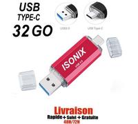 Clé USB C 32 Go Gb Type C OTG USB Flash Drive pour Android/PC ROUGE