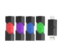 Clé USB C 32Go Lot de 5, Vansuny Clé USB C 32 Go 2.0 Clef USB Type C USB rétractable Double Connectique pour Smartphone/TV/PC Tablette/Ordinateur