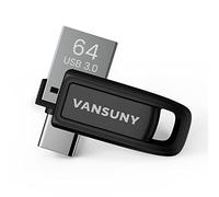 Clé USB C 64 Go Mini, Vansuny Clé USB C 64 Go, Mini USB C 64Go Portable Stockage Extreme pour Téléphone iphone 15/TV/Tablette/PC/Ordinateur (Argent)