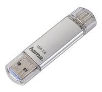 Hama Clé USB 32 Go C-Laeta - Double connecteur USB-C et USB 3.0 - Boîtier métal élégant - Compatible PC, téléphone, Tablette - Transfert Rapide 40 Mo/s