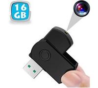 Clé USB Caméra Espion Mini Caméra Appareil Photo Vidéo HD Micro SD 16 Go Noir YONIS
