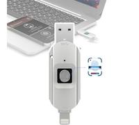 Clé USB cryptée biométrique sécurisée avec déverrouillage par Empreinte Digitale, 6 Empreintes digitales autorisées, Stockage Portable protégé 256GB