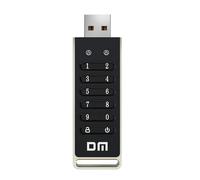Clé USB cryptée DM FD063 256 bits avec mot de passe sécurisé, lecteur flash USB 3.0, prise en charge des fonctions de réinitialisation/effacement/serrage automatique Black