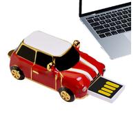 Clé USB de voiture rétro - 4 Go 2,4 x 4,5 cm, bâton de pouce portable, disque mémoire pour nouvelles | Transport de données sécurisé Dispositif de stockage Portable Ordinateur TV Caméra Tablette Photo