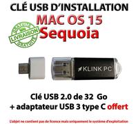 Clé Usb D'installation Mac Os 15 Sequoia (Klink Pc)