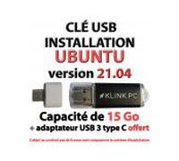 Clé USB d'installation Ubuntu 21.04 (Klink PC)