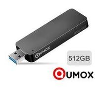 Clé usb disque ssd externe qumox 512go portable usb 3. 1 stick 420mb/s
