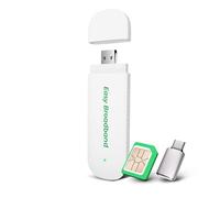 Clé USB EIOTCLUB CAT4/4G LTE avec Wi-FI 6, USB Dongle 150Mbps, Plug & Play | 4G Wi-Fi dongle pour PC, tablette et téléphone; SIM incluse avec données prépayées pour 30+ pays d’Europe