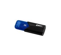 Clé USB Emtec B110 Click Easy noire bleue 32 Go USB 3.2 Type A