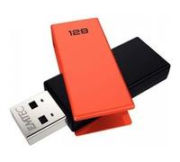 Emtec C350 Brick lecteur USB flash 128 Go USB Type-A 2.0 Noir, Orange