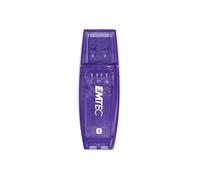 Clé USB EMTEC C410 Color Mix - 8 Go - USB 2.0 - Violet (pack de 3)