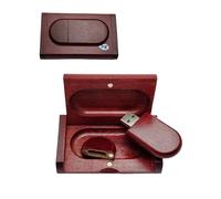 Clé USB en Bois 32 Go USB 3.0 avec Boîte en Bois Personnalisable, Pendrive Stockage Données (B)