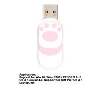 Clé USB en forme de patte de chat, disque U portable, grande clé de stockage pour ordinateur portable, rose, 64 Go