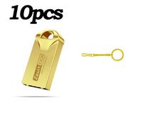 Clé USB en métal étanche,clé USB 128,clé USB 3.0,clé USB 2.0,64 Go,Go, gratuit,cadeau Mini U Disk,10 pièces clefs usb Résistant à l'eau usb clé - Type YELLOW-8 GO