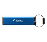 Clé USB flash Kingston Technology IronKey Keypad 200 USB Type-A 3.2 Gen 1 16 Go Bleu