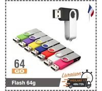 Clé USB - Flashi - 64 Go - USB 2.0 - Noir - Mémoire Flash