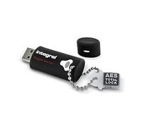 Clé USB Integral 64go Crypto-140-2 256-Bit 3.0 USB Mémoire Flash Drive cryptée - Certifiée FIPS 140-2 Niveau 3, protection attaques de mot de passe par force brute & Design étanche