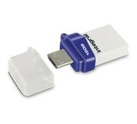 Integral Clé USB Micro Fusion Dual USB 3.0 16 Go USB-A / micro-USB Blanc