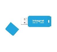 Clé USB INTEGRAL Neon - 128 Go - USB 2.0 - Bleu fluorescent