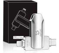 Clé-USB-iPhone 128GB Go-Clés-USB-Lightning-iPhone-Stockage Certifié MFi iPhone-Photo-Stick Extension-Memoire-iPhone-USB-Stick Clé de Mémoire iPad Pro Clé USB C Android Clé USB Flash pour iPhone Drive