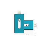 Clé USB iPhone / iPad 16 Go Modèle Agréé MFI (Disponible en 8 Go, 16 Go, 32 Go, 64 Go, 128 Go) Bleu