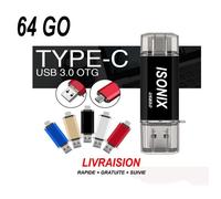 Clé USB - ISONIX - 64 Go - Type C - OTG - Noir