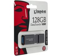 Clé USB Kingston DT100G3/128GB DataTraveler 100 G3, USB 3.0, 3.1, 128 Go, Noir